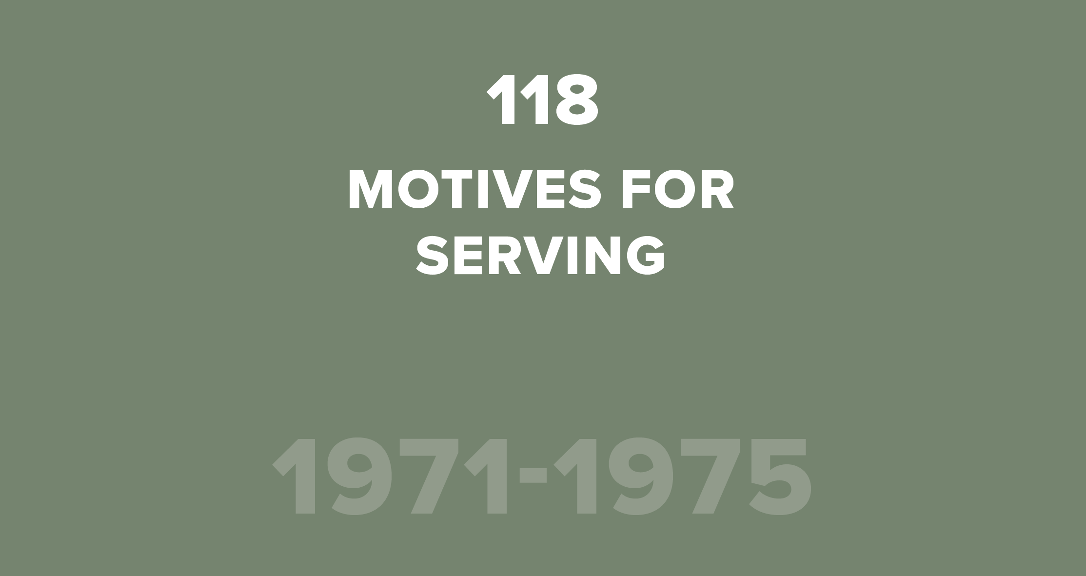 118. Motives for Serving