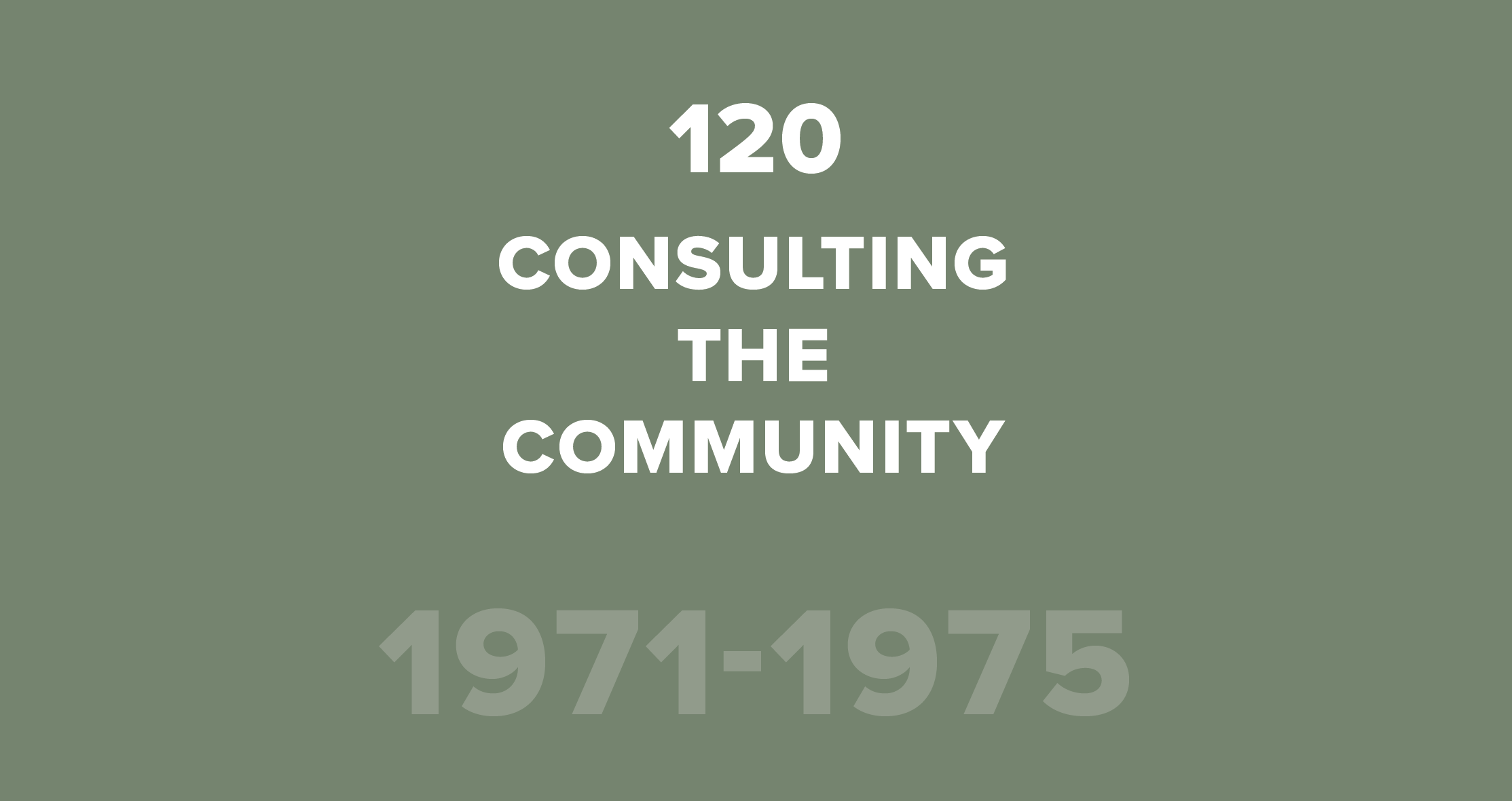 120. Consulting the Community