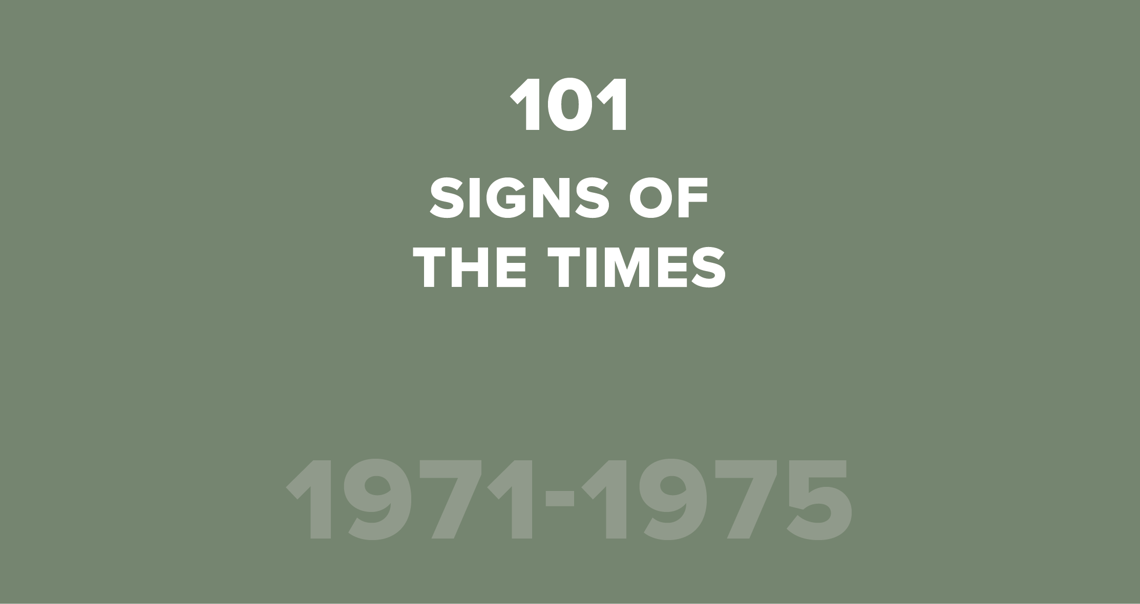 101. Signs of the Times