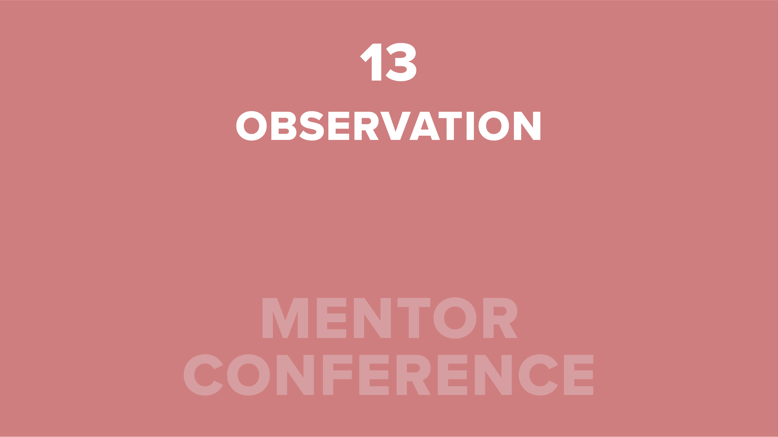 13. Observation